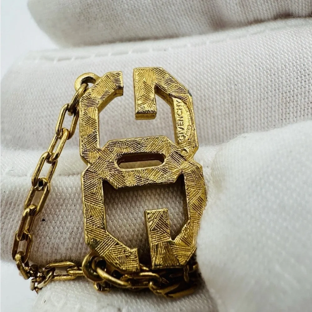 Givenchy Vintage GG Gold Chain Necklace 15” - Picture 8 of 9
